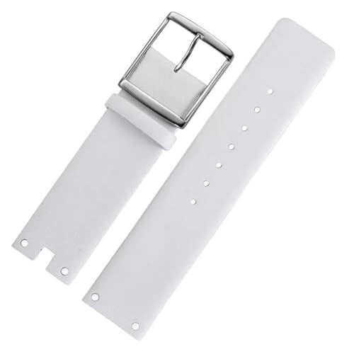 RTRCAGAKM Uhrenarmbänder passend for CK K94231 K9423101, Leder, langlebig, weich, passend for Calvin Klein Uhrenarmband, 22 mm, Herrenarmband(White-silver) von RTRCAGAKM