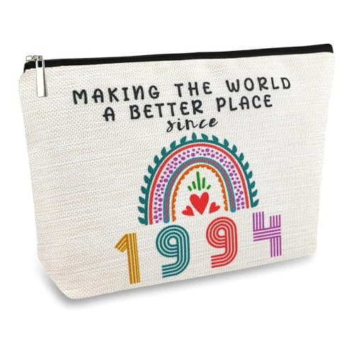 RTRTGS 30. Geburtstag Frauen Make-Up-Tasche, Kosmetiktasche für Damen, Reise/Underwegs Make-up Aufbewahrung, Mehrfarbig, Buchstabenmuster von RTRTGS