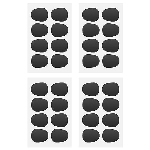 RTRTGS 32 Stück Alt-Tenor-Saxophon-Klarinette-Mundstück-Kissen, 0,8 mm Gummi Saxophon-Mundstück-Patches Pads-Kissen (Schwarz) von RTRTGS