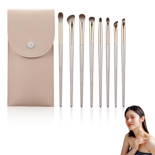 RTRTGS 8pcs Eyeshadow Makeup Brush Set, pinselset makeup,make up pinsel,lidschatten pinselset,Brush Cosmetic Bag, Portable Travel Makeup Brush Bag, Professional Foundation Makeup Brush Set von RTRTGS