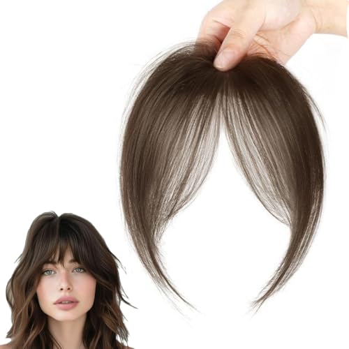 RTRTGS Clip-in Pony menschliche Haarverlängerungen flache Gesicht Pony mit Fransen Haarteile für Frauen fake pony bangs pony haarteil echthaar von RTRTGS