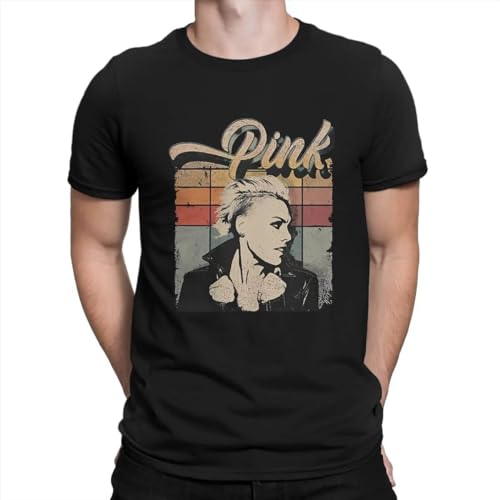 Men-T-Shirts-Tour-Humorous-Cotton-Tees-Short-Sleeve-P-NK-Singer-T-Shirts-Round-Collar von RTRTRwtuW