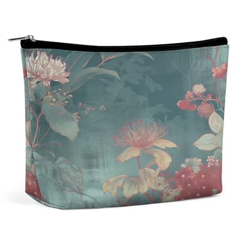 RTSEBVN Make-up-Tasche, niedlicher Kulturbeutel, großes Fassungsvermögen, elegantes Blumenmuster, Kosmetiktasche für Damen, Stil, Einheitsgröße, Make-up-Taschen, Stil:, Einheitsgröße, Make-up-Taschen von RTSEBVN