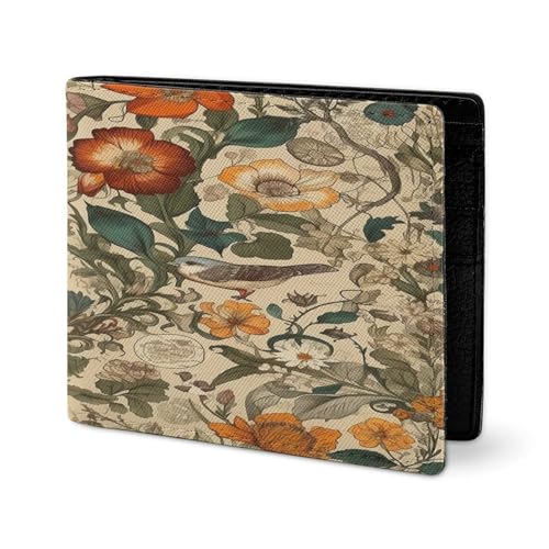 RTSEBVN Niedliche Geldbörse aus Twill-Leder, Kartenhalter, Fashio, Retro-Bücher-Muster, kleine Geldbörse, geeignet für tägliche Reisen, Stil, Einheitsgröße, Köperleder-Geldbörse, Stil:, Einheitsgröße von RTSEBVN