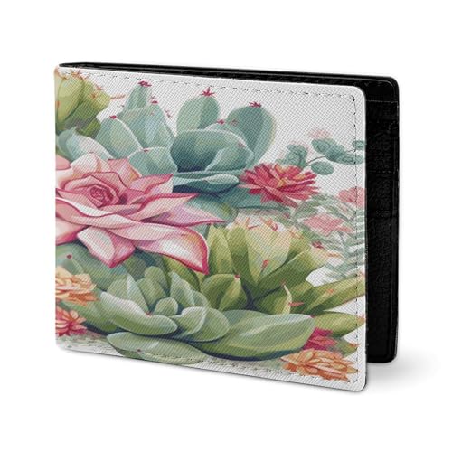 RTSEBVN Niedliche Geldbörse aus Twill-Leder, Kartenhalter, Fashio, bunt, grüner Druck, kleine Geldbörse, geeignet für tägliche Reisen, Stil, Einheitsgröße, Köperleder-Geldbörse, Stil:, Einheitsgröße von RTSEBVN