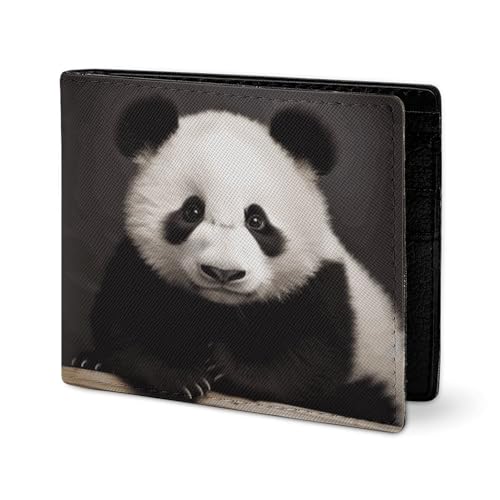 RTSEBVN Niedliche Geldbörse aus Twill-Leder, Kartenhalter, Fashio, niedlich, schwarz-weiß, Zoon-Druck, kleine Geldbörse, geeignet für tägliche Reisen, Stil, Einheitsgröße, Köperleder-Geldbörse, Stil von RTSEBVN