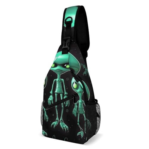 Sling Rucksack, modische Brusttasche, kreativer Alien-Druck, Crossbody-Rucksäcke für Männer und Frauen, Stil, 38 x 20 cm, voll bedruckte Brusttasche, Stil:, 38x20cm, Vollständig bedruckte Brusttasche Sling Rucksack, modische Brusttasche, kreativer Alien-Druck, Crossbody-Rucksäcke für Männer und Frauen, Stil, 38 x 20 cm, voll bedruckte Brusttasche, Stil:, 38x20cm, Vollständig bedruckte Brusttasche von RTSEBVN