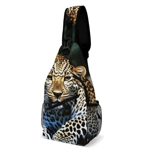 Sling Rucksack, modische Brusttasche, kreativer Leopardenmuster, Crossbody-Rucksäcke für Herren und Damen, Stil, 38 x 20 cm, voll bedruckte Brusttasche, Stil:, 38x20cm, Vollständig bedruckte Sling Rucksack, modische Brusttasche, kreativer Leopardenmuster, Crossbody-Rucksäcke für Herren und Damen, Stil, 38 x 20 cm, voll bedruckte Brusttasche, Stil:, 38x20cm, Vollständig bedruckte von RTSEBVN