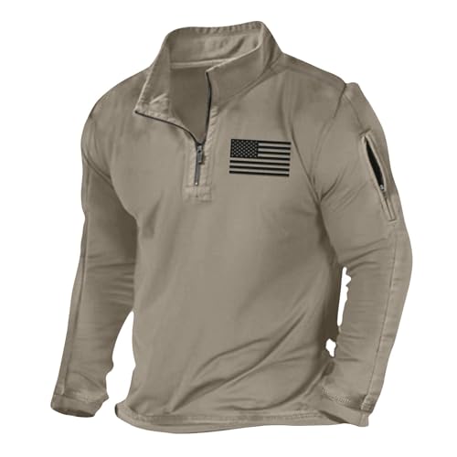 RTTUIOP Herren-Sweatshirt, langärmelig, Outdoor, Militär, taktisch, Retro, Used-Look, amerikanische Flagge, Schnürung, Pullover mit Kapuze, 03-khaki, XX-Large RTTUIOP Herren-Sweatshirt, langärmelig, Outdoor, Militär, taktisch, Retro, Used-Look, amerikanische Flagge, Schnürung, Pullover mit Kapuze, 03-khaki, XX-Large von RTTUIOP