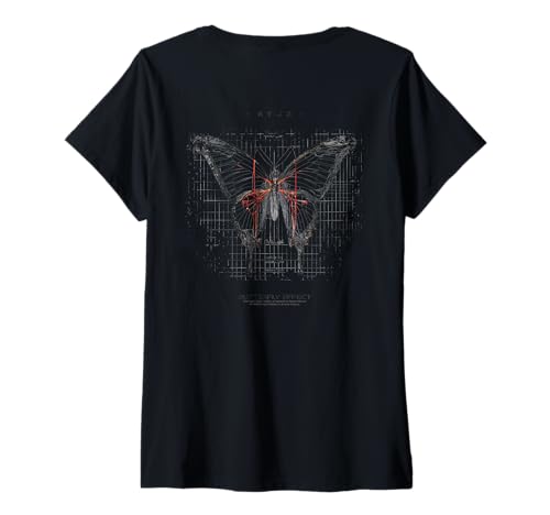 Damen Backprint Streetwear Hip Hop Vintage Butterfly Schmetterling T-Shirt mit V-Ausschnitt Damen Backprint Streetwear Hip Hop Vintage Butterfly Schmetterling T-Shirt mit V-Ausschnitt von RTUZ