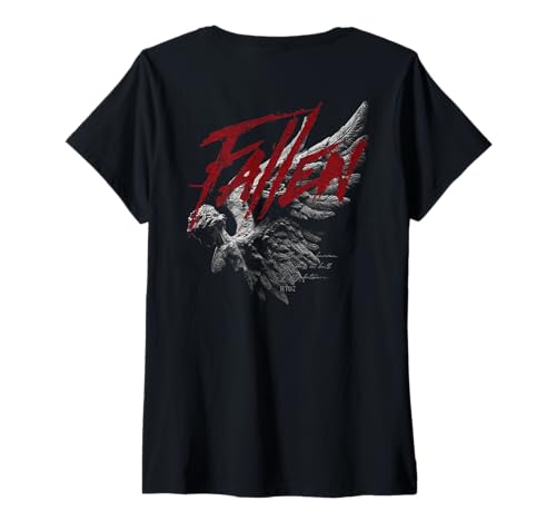 Damen Hip Hop Angel Vintage Edgy Y2K Backprint Streetwear Engel T-Shirt mit V-Ausschnitt Damen Hip Hop Angel Vintage Edgy Y2K Backprint Streetwear Engel T-Shirt mit V-Ausschnitt von RTUZ