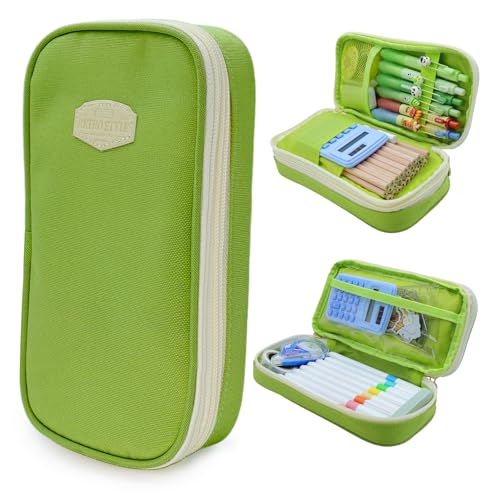 RTWOYOUJIA Federmäppchen mit großem Fassungsvermögen, strapazierfähiger Reißverschluss, ästhetischer Stiftebeutel, großer Aufbewahrungs-Organizer für Schule, Büro und Reisen, wasserdicht und von RTWOYOUJIA