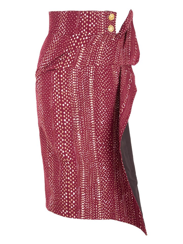 RUA & RUA Bleistiftrock Wickelrock Asymmetrisch aus Baumwolle & Seide Mit allover Print von RUA & RUA