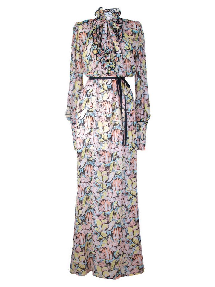 RUA & RUA Cocktailkleid Maxikleid Floral Abendkleid Kleid mit Rüschen von RUA & RUA