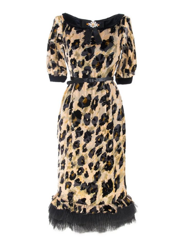 RUA & RUA Midikleid Romantisches Kleid aus Seide Samt mit Dekorative Schleife von RUA & RUA