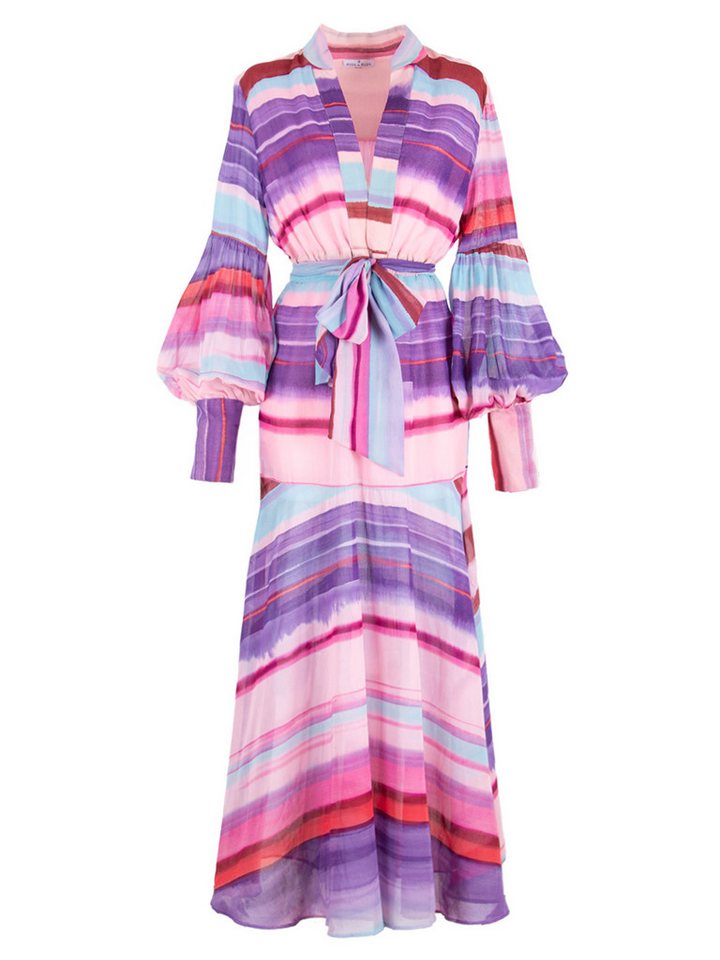 RUA & RUA Shirtkleid Kleid aus Batist & Seide Maxikleid Bunt Gestreift von RUA & RUA