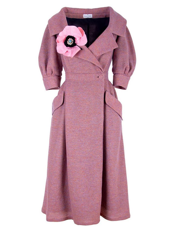 RUA & RUA Wickelkleid aus Wolle mit Blumendekoration von RUA & RUA