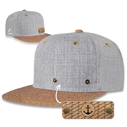 RUBDE Snapback Cap mit wechselbaren Anker-Patch Herren Damen Unisex Krok M von RUBDE
