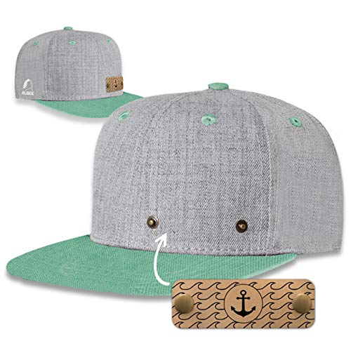 RUBDE Snapback Cap mit wechselbaren Anker-Patch Herren Damen Unisex Mint M RUBDE Snapback Cap mit wechselbaren Anker-Patch Herren Damen Unisex Mint M von RUBDE