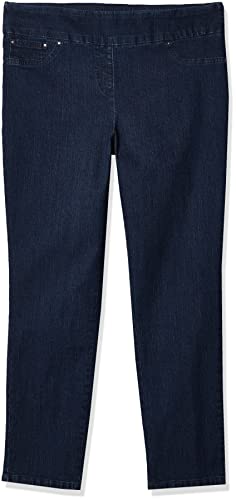 Ruby Rd. Damen Petite Hineinschlüpfen, Extra Dehnbar Jeans, Dunkles Indigo, 48 Zierlich von RUBY RD.