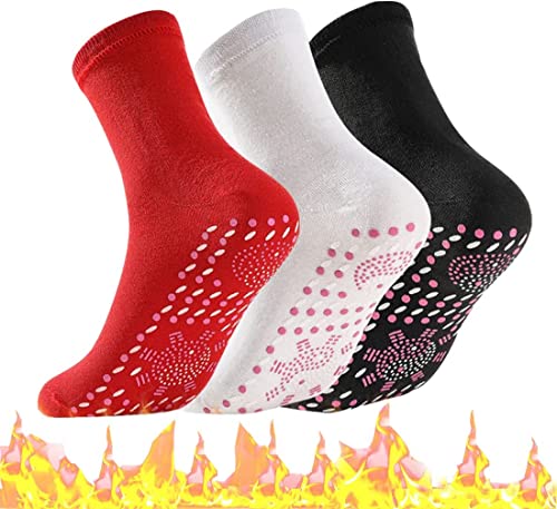 Turmalin Akupressur Selbst-Erwärmung Shaping Socken,AFIZ Turmalin Lymphvity Schlankheits-Gesundheit Socke Veinesheal Hyperthermie Socken (6 Paare) von RUCRAK