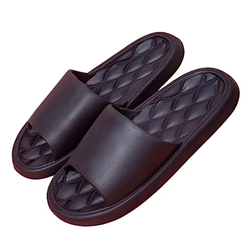 RUDDOG Hausschuhe Damen Sandalen Sommermann Frauen Flip Flops Pantoffeln Strand Mann Kissenrutschen Sport Bitterer Kürbis Sandalien-B-Black,38-39 von RUDDOG