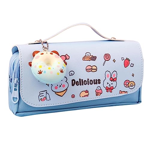 RUDDOG Mäppchen 3D Dekompression Bleistift Casepencil Bag Cartoon School Schreibbeutel Schüler Stiftkoffer Kinder Stiftbeutel-Blau von RUDDOG