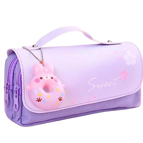 RUDDOG Mäppchen 3D Dekompression Bleistift Casepencil Bag Cartoon School Schreibbeutel Schüler Stiftkoffer Kinder Stiftbeutel-Lila von RUDDOG