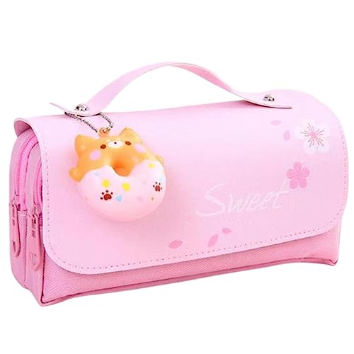 RUDDOG Mäppchen 3D Dekompression Bleistift Casepencil Bag Cartoon School Schreibbeutel Schüler Stiftkoffer Kinder Stiftbeutel-Rosa von RUDDOG