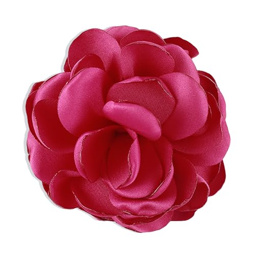 Brosche im Retro-Stil, zartes Rosen-Design, Stoff, schickes Blumenmuster, einzigartiges, anspruchsvolles Accessoire für Damen von RUDFUZ