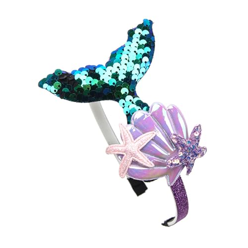 Charmante, mit Pailletten verzierte Mermaid Shell Stirnbänder; Glitzernde Prinzessin Haarschmuck Ideal für Kinder partys und Foto requisiten von RUDFUZ