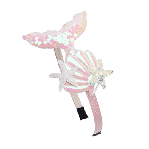 Charmante, mit Pailletten verzierte Mermaid Shell Stirnbänder; Glitzernde Prinzessin Haarschmuck Ideal für Kinder partys und Foto requisiten von RUDFUZ
