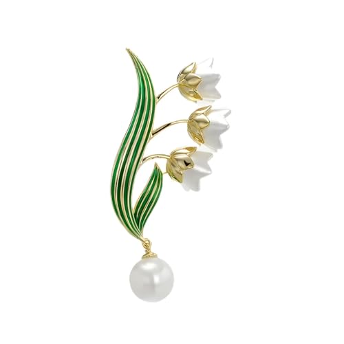 Modische Orchideen-Brosche mit Pflanze, Glocke, Blume, Damen, Kleidung, Mantel, Schmuck, Party-Zubehör, Geschenke, 1pc, einfach von RUDFUZ