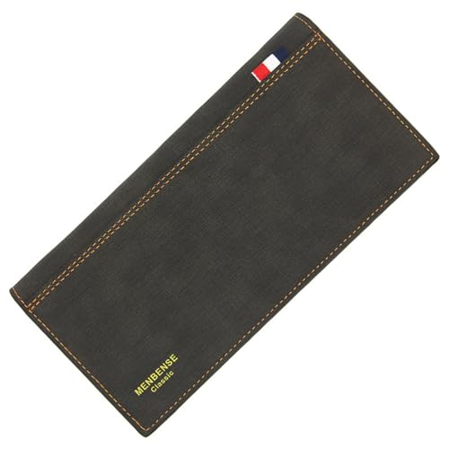 RUDFUZ Business Herren PU Leder Lange Geldbörse Große Kapazität Männer Geld Taschen Slim Male Multi Funktion Geldbörse Kreditkartenhalter Karten, Schwarz von RUDFUZ