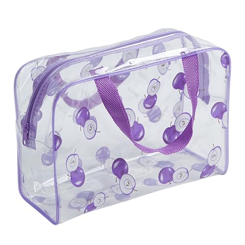 Tragbare wasserdichte Toiletten Tasche; Transparentes Apple Dot PVC, Damen Make-up und Dusch Beutel von RUDFUZ