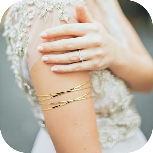 RUGBOL 2 Stück Armreif Gold, Armspange Armreif Oberarmreif Schichtarmband Armschmuck für Damen RUGBOL 2 Stück Armreif Gold, Armspange Armreif Oberarmreif Schichtarmband Armschmuck für Damen von RUGBOL