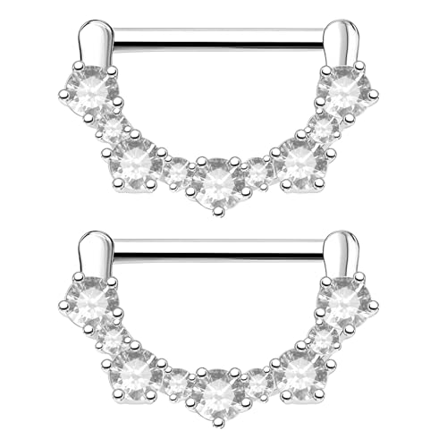 RUGBOL Nippelpiercings, Piercingschmuck, Nippelpiercing-Button für Frauen und Mädchen (Gold) von RUGBOL