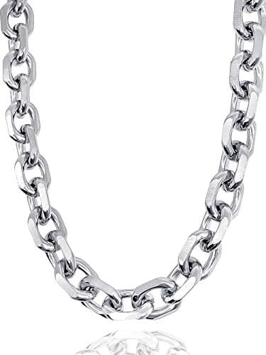 RUGGED steel - Ankerkette aus massivem Edelstahl für Männer & Frauen - stylische 11mm breite XL Halskette 45 50 55 60 70 75 cm - stabiler 24/7 Schmuck → farbbeständig & wasserfest - inkl Schmuck-Box von RUGGED steel