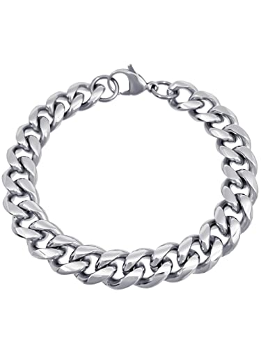 RUGGED steel Edelstahl Panzerarmband massiv 10 mm Cuban Link Chain Hochglanz Längen: 18 20 22 24 cm (inkl. Schmuck-Box) RUGGED steel Edelstahl Panzerarmband massiv 10 mm Cuban Link Chain Hochglanz Längen: 18 20 22 24 cm (inkl. Schmuck-Box) von RUGGED steel