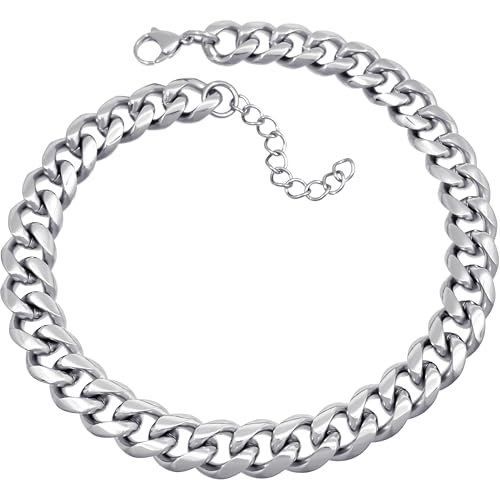 RUGGED steel - Damen Kette aus massivem Edelstahl 13 mm breit - stylische kurze Frauen XXL Statement Gliederkette 35 40 45 + 5 cm - Silber Gold Roségold wasserfest & hypoallergen - inkl. Schmuck-Box von RUGGED steel