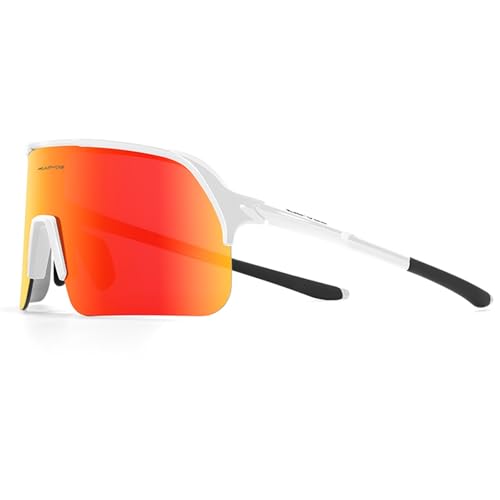 Classic Cycling Glasses Men Women UV400 Sunglasses Sports Casual Running Biking Baseball Outdoor Eyewear(K9412A-Q-1L-03) von RUHTEUO