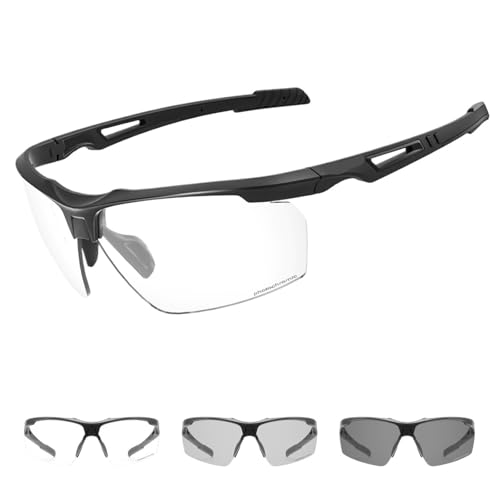 Photochromic Sunglasses Cycling Glasses Bike Running Man Sun Bicycle Sports Road Eyewear For Women Cycle Goggles(04) von RUHTEUO