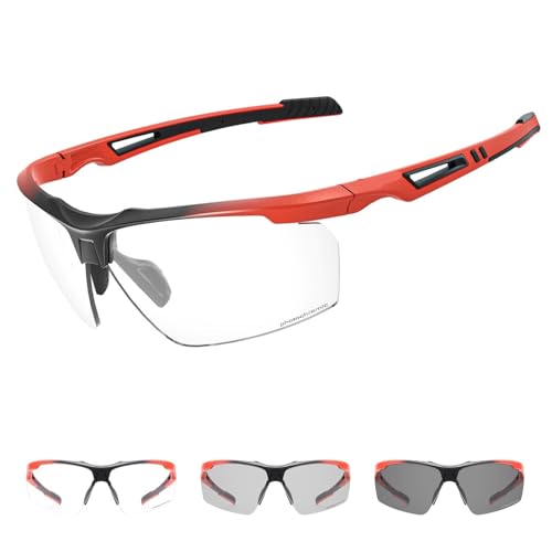 Photochromic Sunglasses Cycling Glasses Bike Running Man Sun Bicycle Sports Road Eyewear For Women Cycle Goggles(08) von RUHTEUO