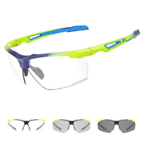 Photochromic Sunglasses Cycling Glasses Bike Running Man Sun Bicycle Sports Road Eyewear For Women Cycle Goggles(09) von RUHTEUO