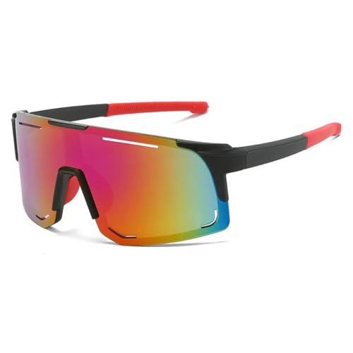 RUHTEUO Cycling Sunglasses UV Protection Windproof Glasses For Men Women Polarized Lens Road Riding Bike Sport Eyewear(9335 Purple) von RUHTEUO