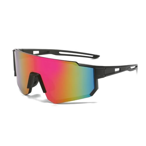 RUHTEUO Cycling Sunglasses UV Protection Windproof Glasses For Men Women Polarized Lens Road Riding Bike Sport Eyewear(9815Purple) von RUHTEUO