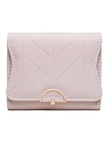 RUHTEUO Damen Kurze Geldbörse PU Weiche Hardware Schnalle Einfache Trend Große Kapazität Handtasche Pu(PINK) von RUHTEUO