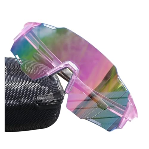 RUHTEUO Fashion Photochromic Cycling Glasses Road Riding Bike Sunglasses Windproof Sports Sun Men Women Bicycle Goggle Outdoor(Pink) von RUHTEUO
