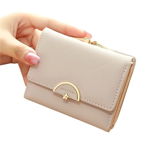 RUHTEUO Geldbörsen Modische Geldbörsen for Damen, multifunktional, kleine Geldbörse, kurzes Design, dreifach gefaltete Geldbörse(Pink) von RUHTEUO