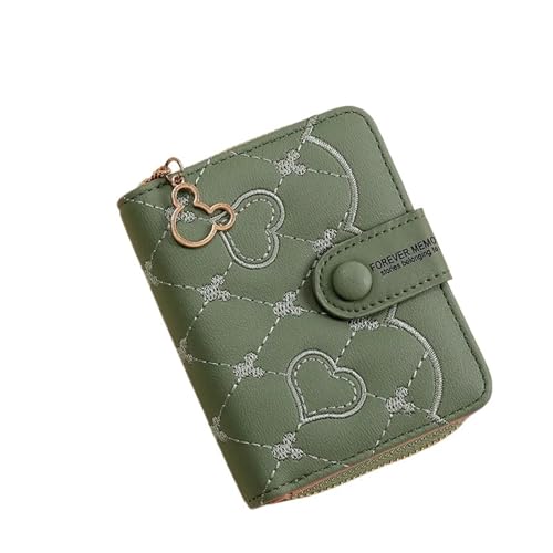 RUHTEUO Mini-Geldbörse mit Maus-Stickerei, Ausweishalter, Mädchen, Geldbörse, modisch, Kurze Geldbörse mit Reißverschluss for Frauen(A) von RUHTEUO